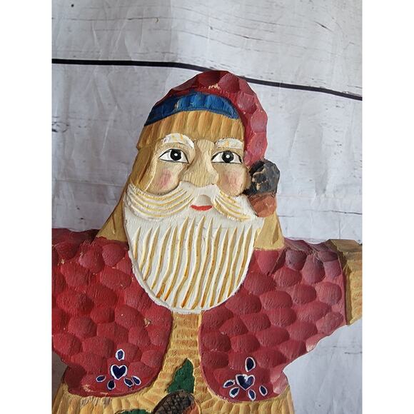 Vintage 11” Hand Carved Star Santa International Christmas Elements Of Folklore - Picture 3 of 8